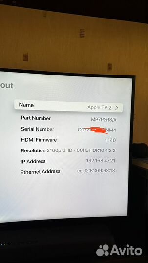 Tв приставка Apple TV 4K