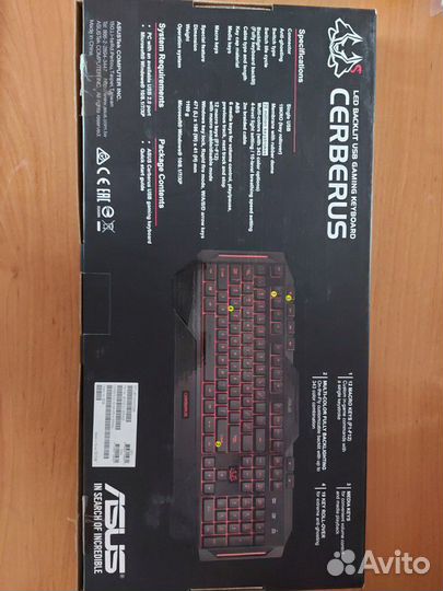 Игровая клавиатура asus Cerberus Keyboard Black