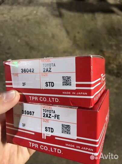 Поршневые кольца на toyota camry