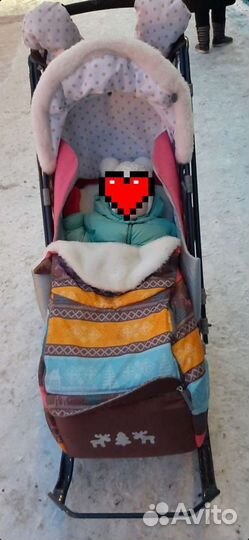 Детские санки коляска ника