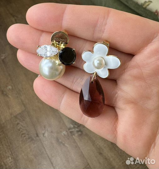 Стильные ассиметричные серьги