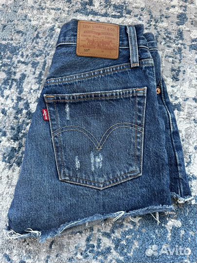Женские джинсовые шорты levis 501