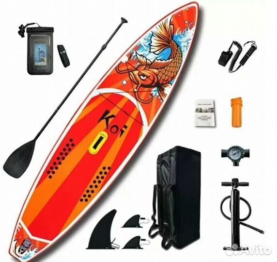 Sup board Fun Water koi сап борд доска оранжевый