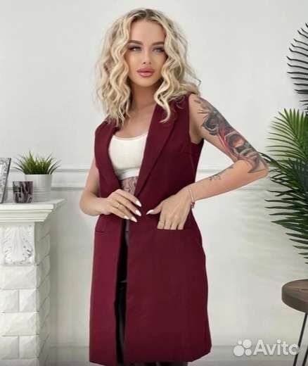 Жилетка женская удлиненная новая