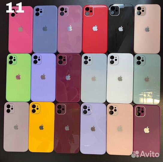 Чехлы стеклянные на iPhone с прямыми гранями