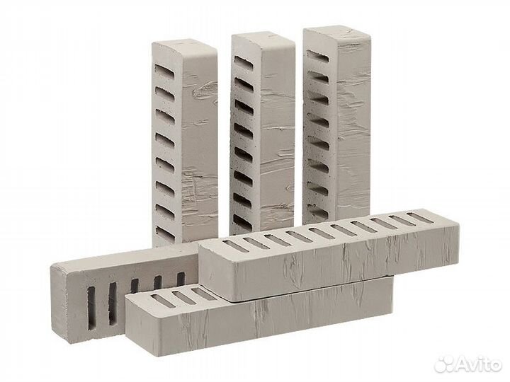 Кирпич серый ригельный «скала»