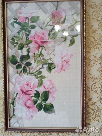 Картина вышитая крестом ручная работа