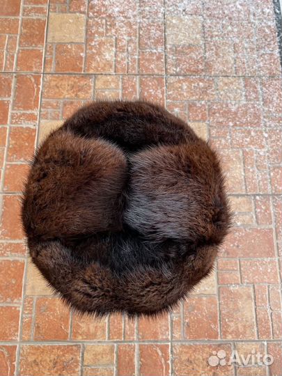 Ондатровая мужская шапка, размер 55