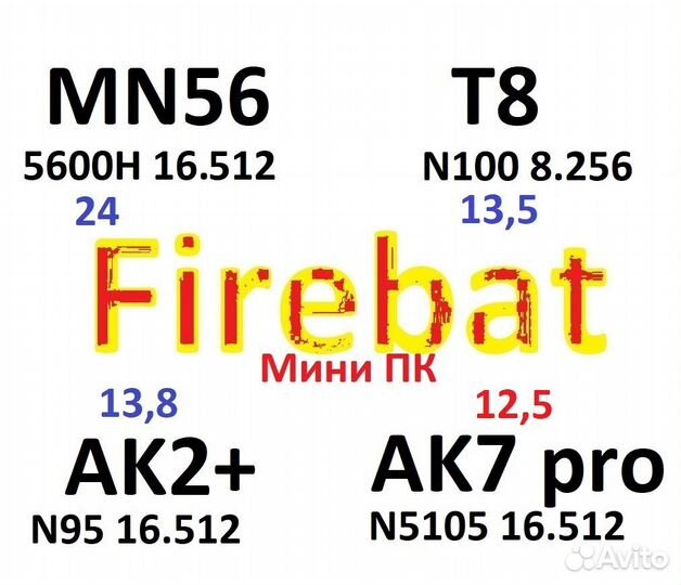 Минипк Firebat T8 AK2 AK7 MN56