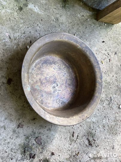 Латунный старинный таз