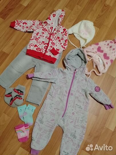 Вещи пакетом на девочку 68-74