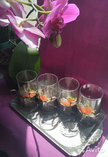 Подстаканники и стаканы. Винтаж СССР