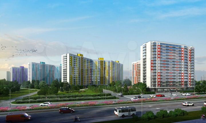 2-к. квартира, 57,4 м², 2/14 эт.