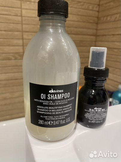 Davines oi шампунь + молочко