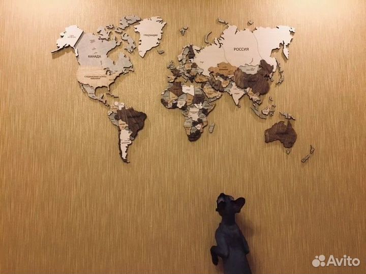 Карта мира из фанеры