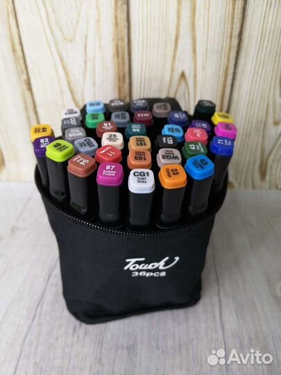 Двухсторонние маркеры для скетчинга 36 штук