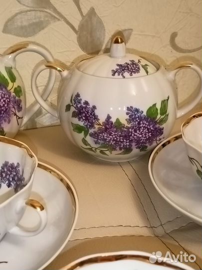 Чайный сервиз СССР дулево Сирень