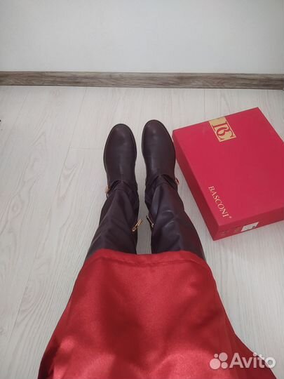 Сапоги жокейские женские натуральная кожа 40