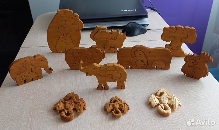 Магнит на холодильник, деревянные пазлы, ключницы