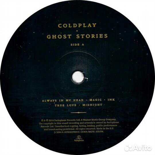 Виниловая пластинка Coldplay ghost stories (180 Gr