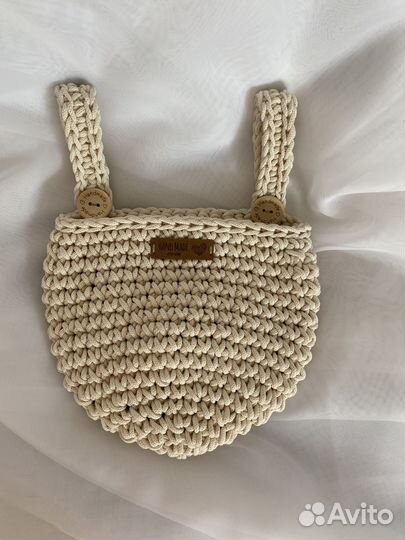 Корзина вязаная подвесная