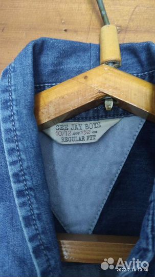 Джинсовая рубашка для мальчика новая