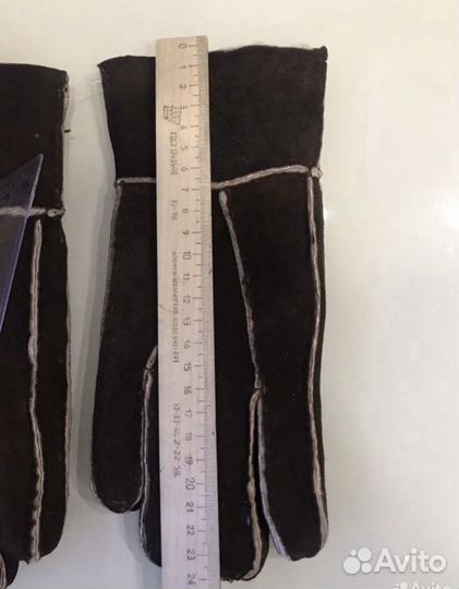 Перчатки зимние с натуральным мехом р.8,5 Новые