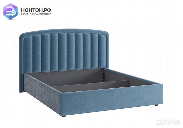 Кровать Сиена 2 1.6 м светло-синяя