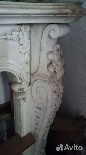 Камин антикварный Италия 19 век, мрамор