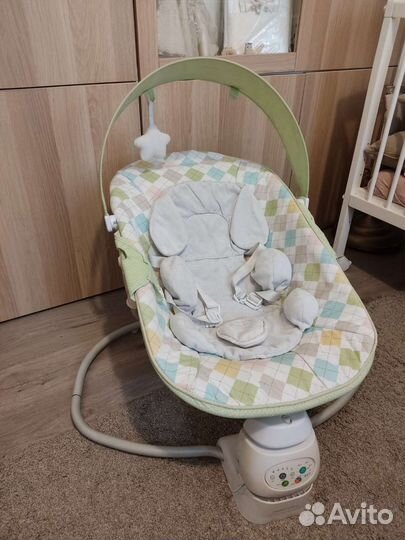 Детский шезлонг - качалка