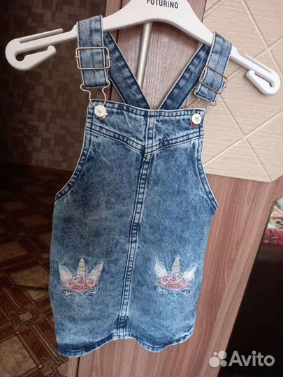 Джинсовый комбинезон и сарафан 92 gloria jeans