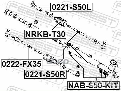 Тяга рулевая Infiniti FX35 S50 02-08 0222FX35