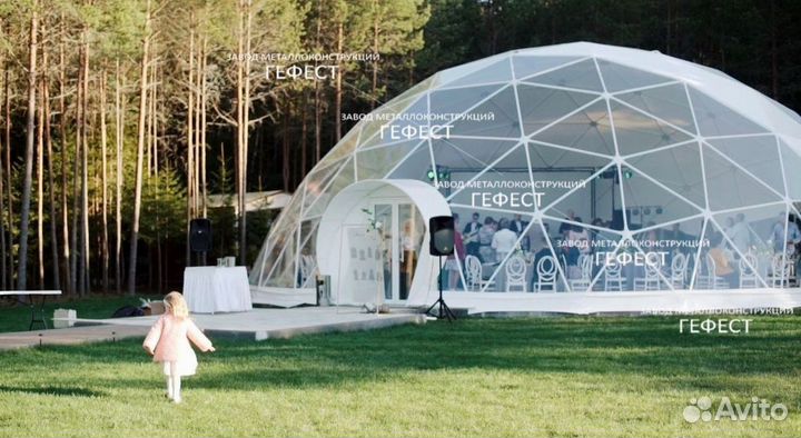 Шатер для банкетного зала, свадьбы D16м