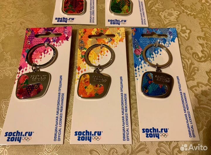 Набор брелков (5 штук). Олимпиада Сочи 2014