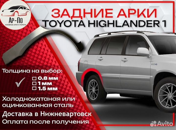 Ремонтные арки на Toyota highlander 1