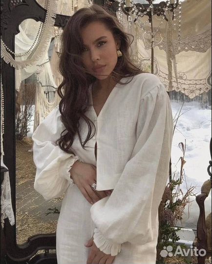 Костюм двойка женский лен