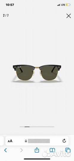 Очки ray ban clubmaster