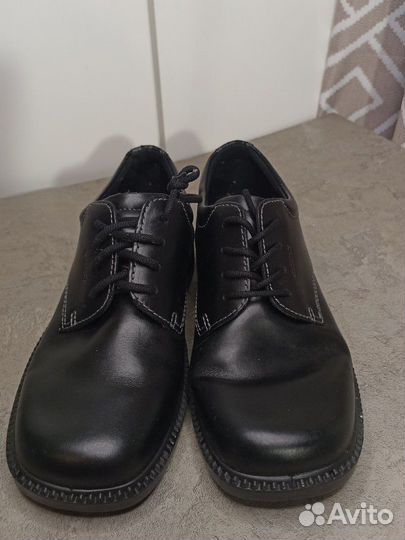 Туфли ботинки ecco детские черные классичекие