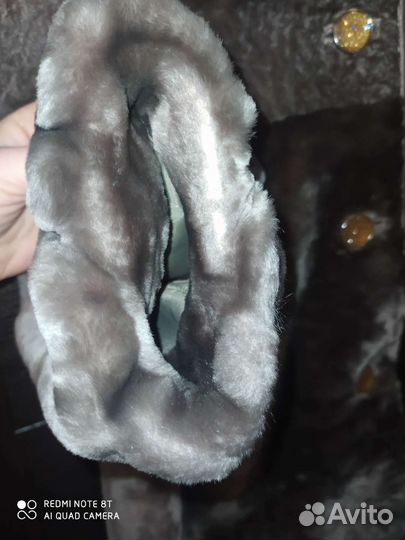 Шуба мутоновая с капюшоном