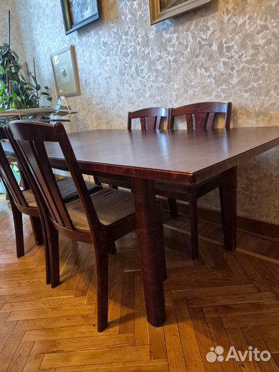 Стол обеденный со стульями винтаж ретро бу