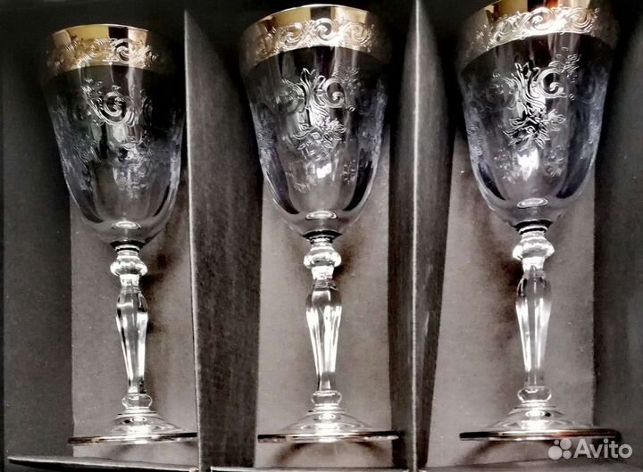 Хрустальные фужеры Cre Art (Италия) 6 шт