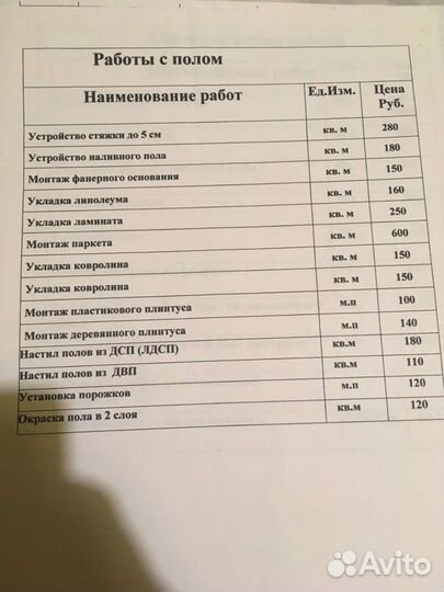 Отделочные работы