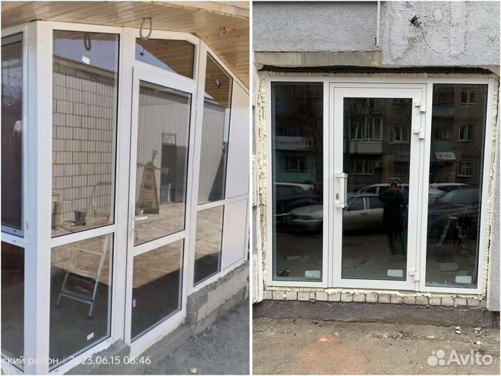 Дверь алюминиевая