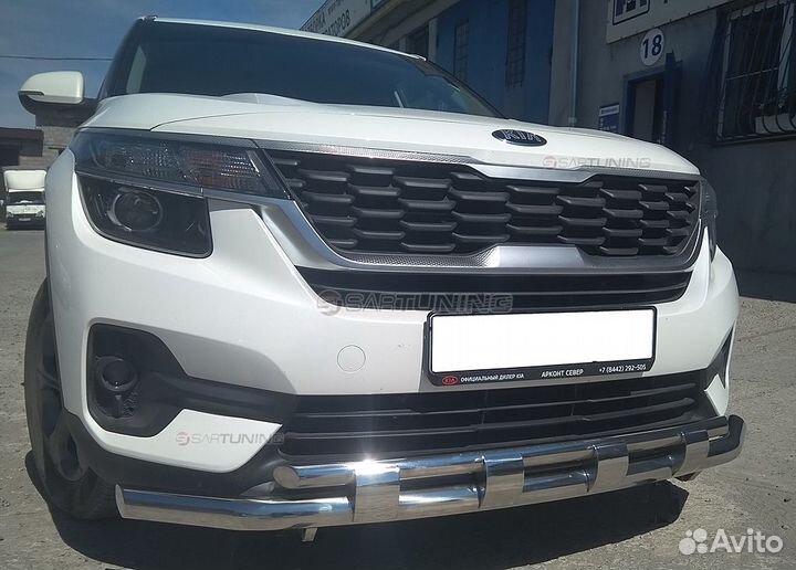 Защита бампера Селтос Киа KIA seltos перед зад