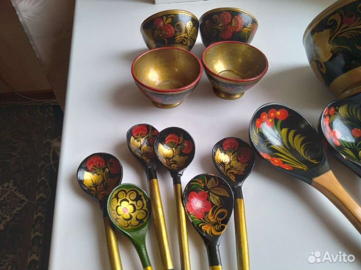 Деревянная посуда Хохлома СССР