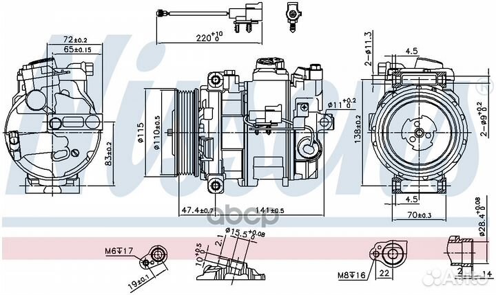 Компрессор кондиционера range rover sport (L320)