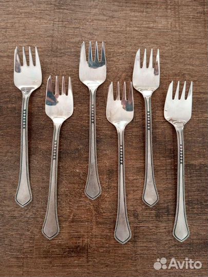 Вилки десертные СССР Таллин мельхиор