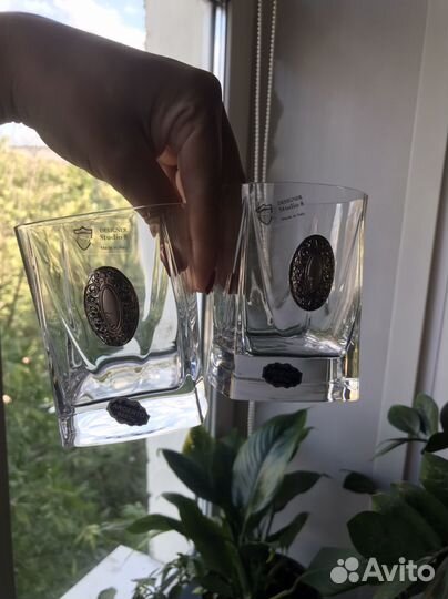 2 бокала для виски (серебро)