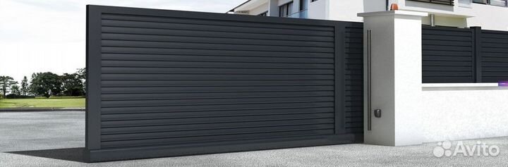 Ворота с автоматикой Алютех