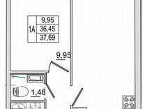 1-к. квартира, 37,7 м², 13/13 эт.
